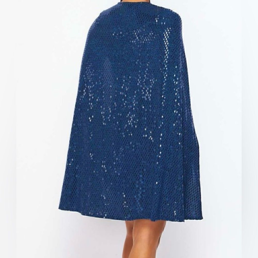 Blue Cape Dress - Picture 4 of 5
